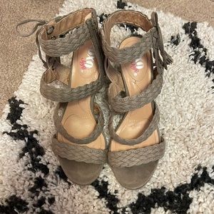 XOXO Stacked Heel Sandal